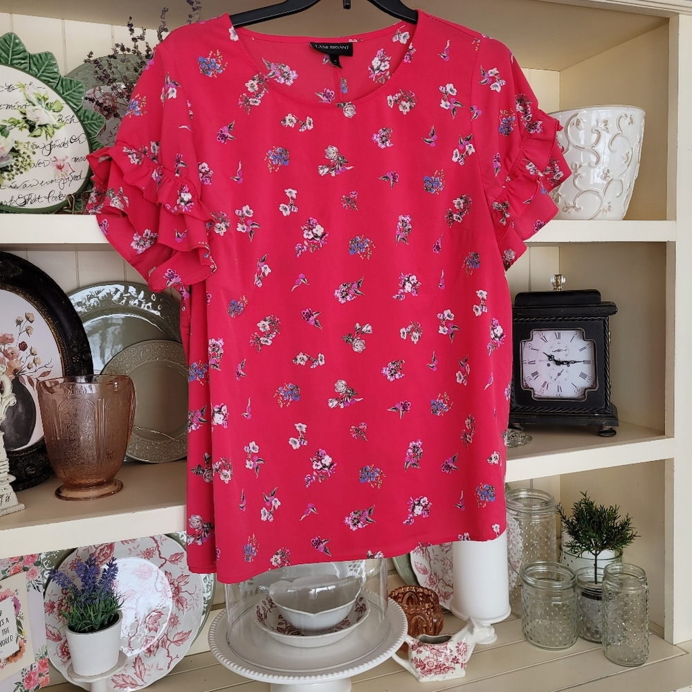 Lane Bryant pink floral top